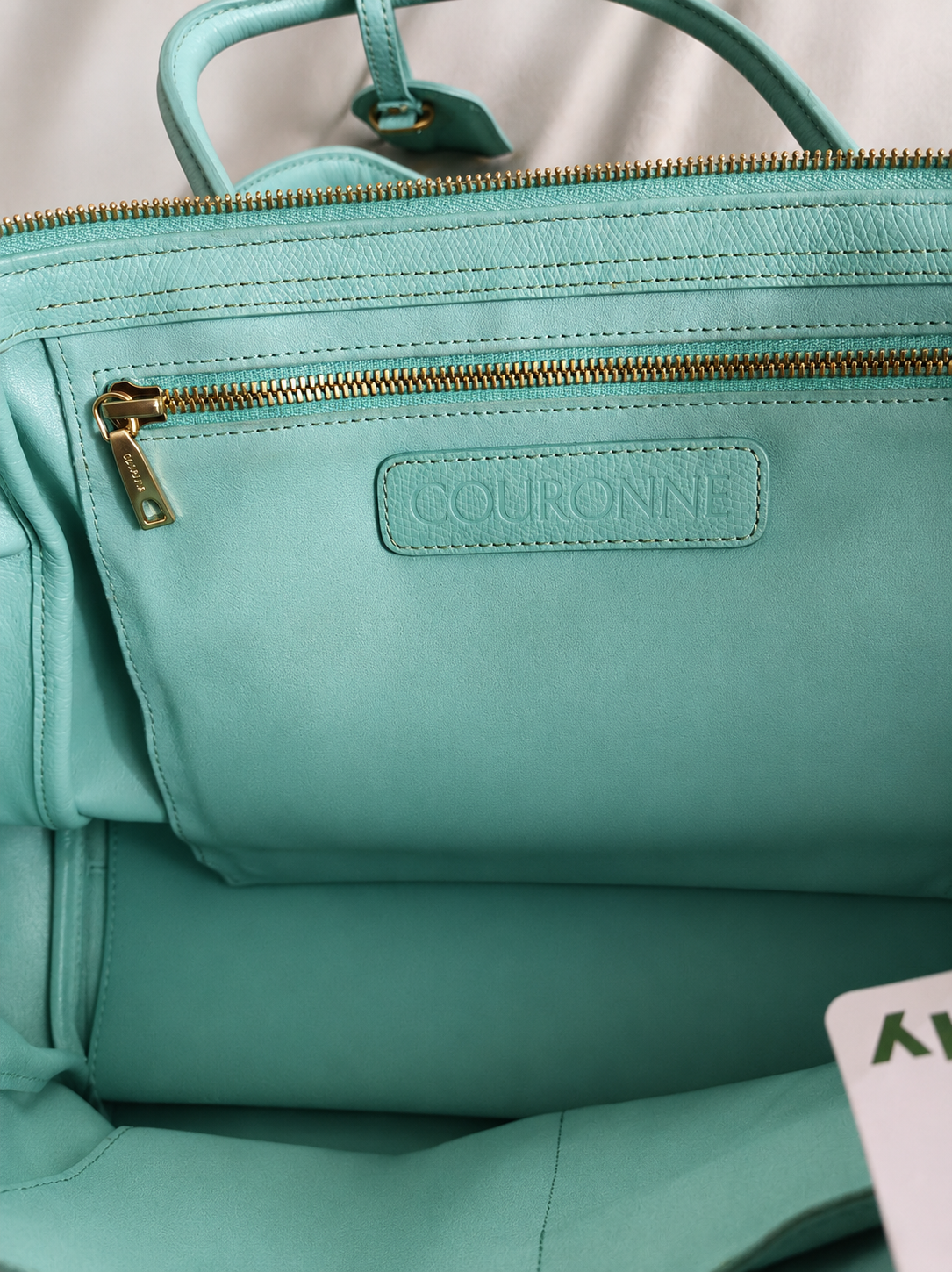 Couronne Mint Green Tote Bag – Premium Pre-Loved Collection
