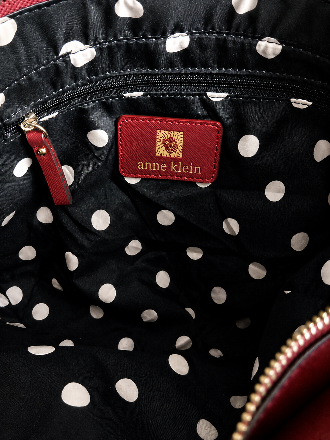 Anne Klein Burgundy Structured Satchel Bag