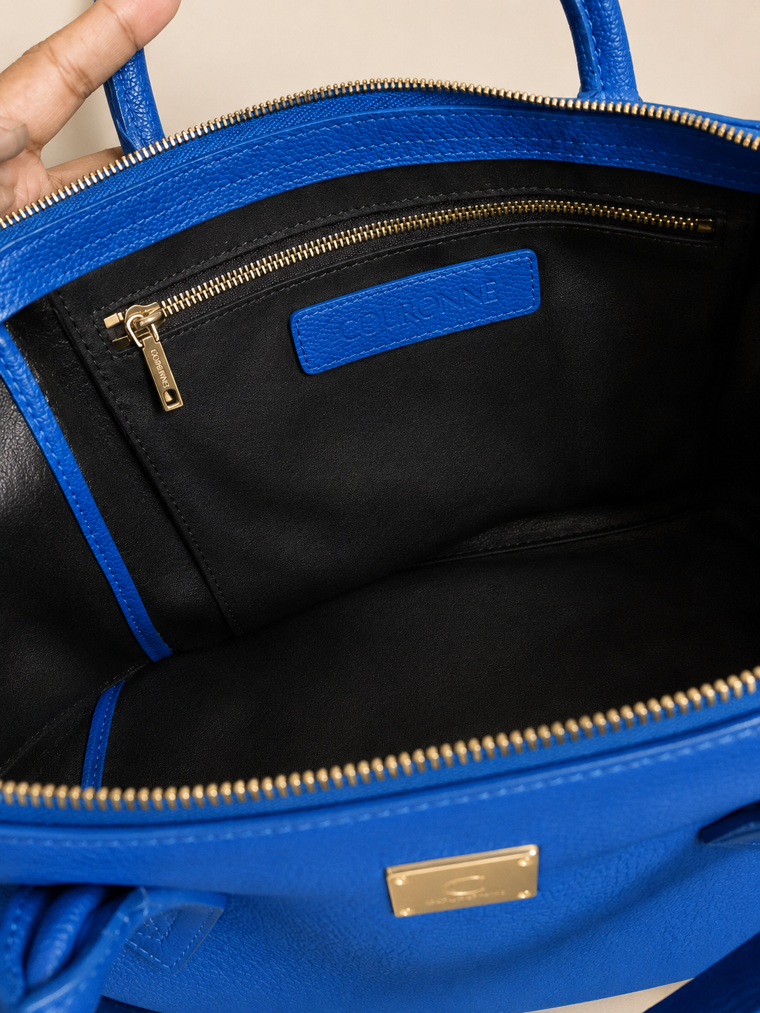 Couronne Leather Tote Bag