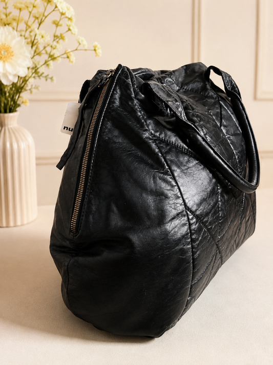 System Ladies Quilted Shoulder Tote Bag