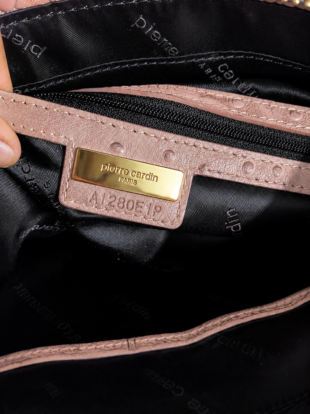 Pierre Cardin Dusty Rose Textured Tote Bag