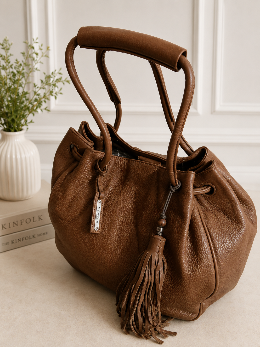 Morgan Paris Leather Drawstring