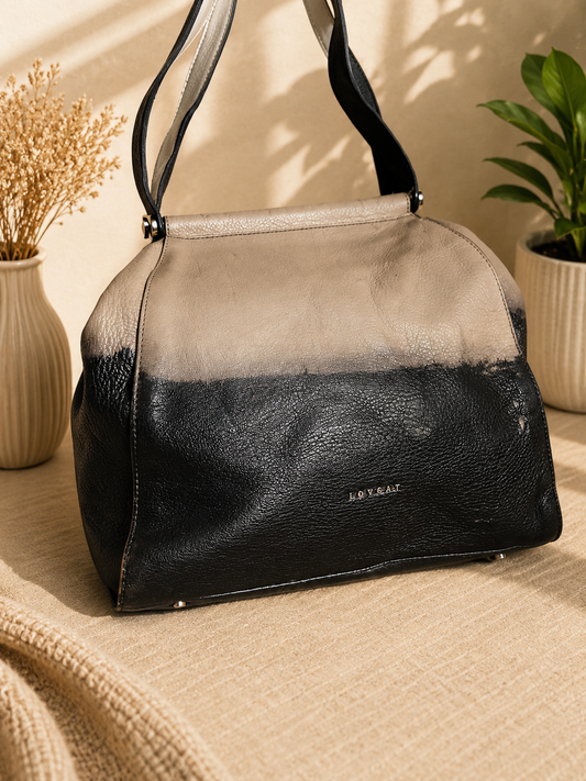 LOVCAT Two-Tone Shoulder Bag – Premium Pre-Loved Collection