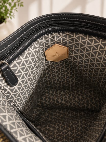 Finn Esker Black Leather Shoulder Bag