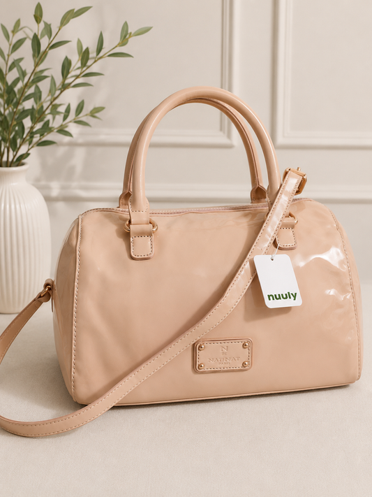 NAF NAF Paris Blush Patent Handbag