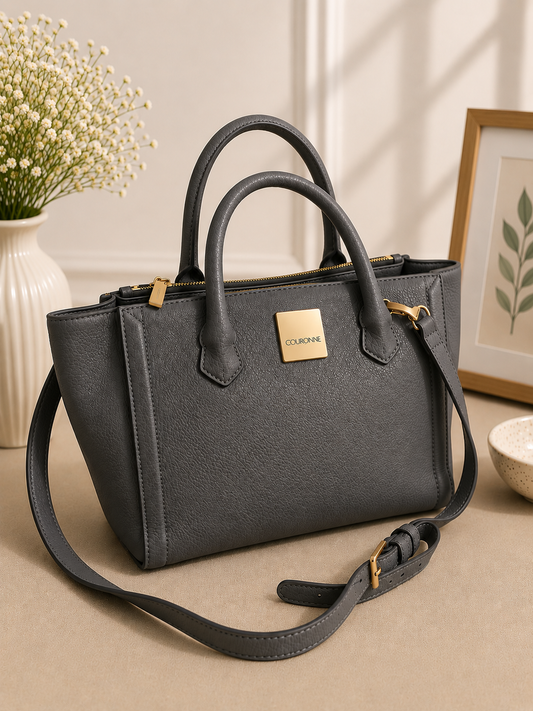 Couronne Dark Grey Handbag – Thrift Collection