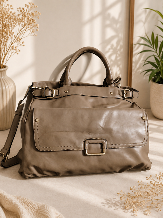 Anne Klein Taupe Satchel Bag – Pre-Loved Thrift Collection