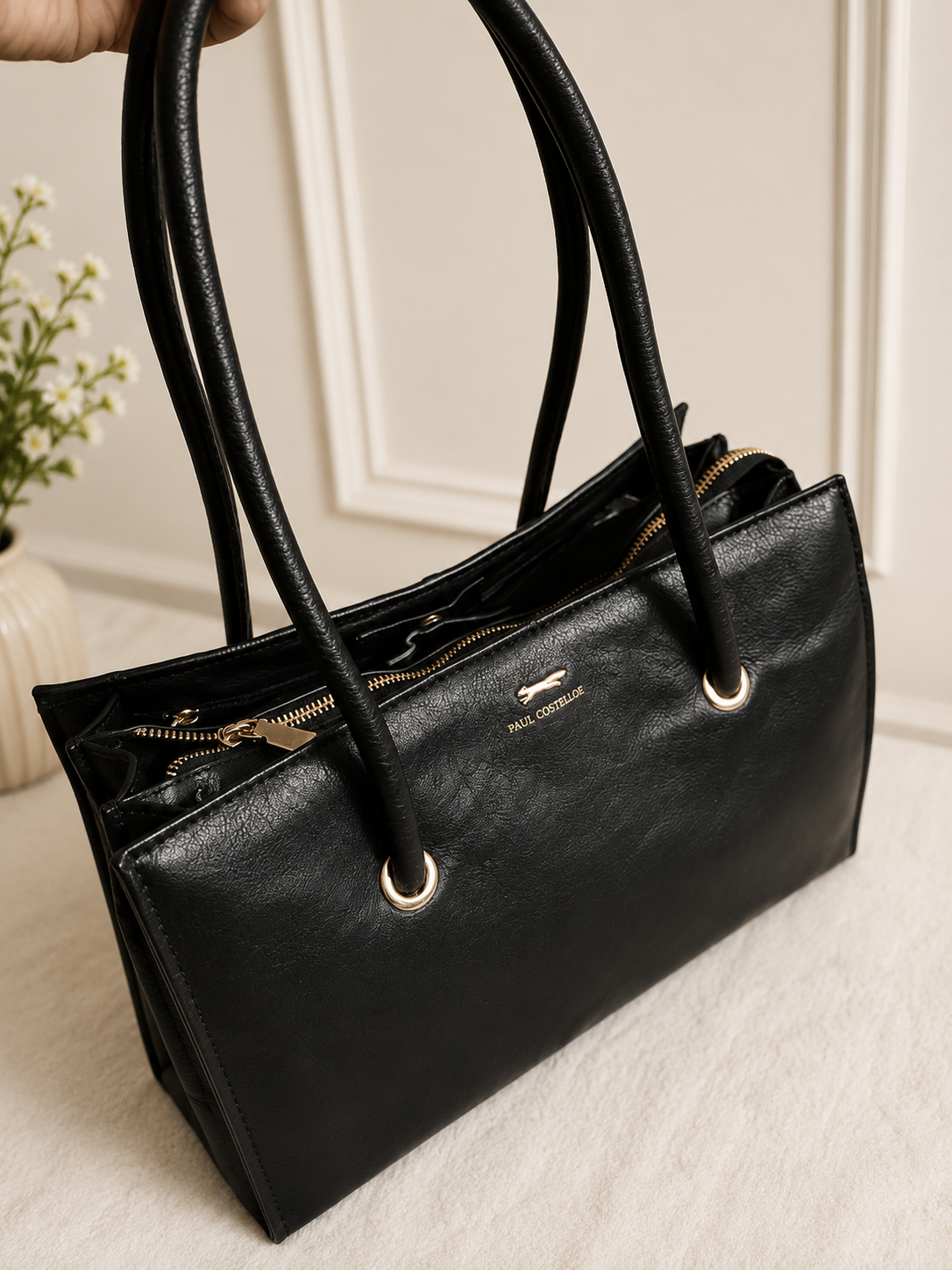 Paul Costelloe Black Shoulder Tote –