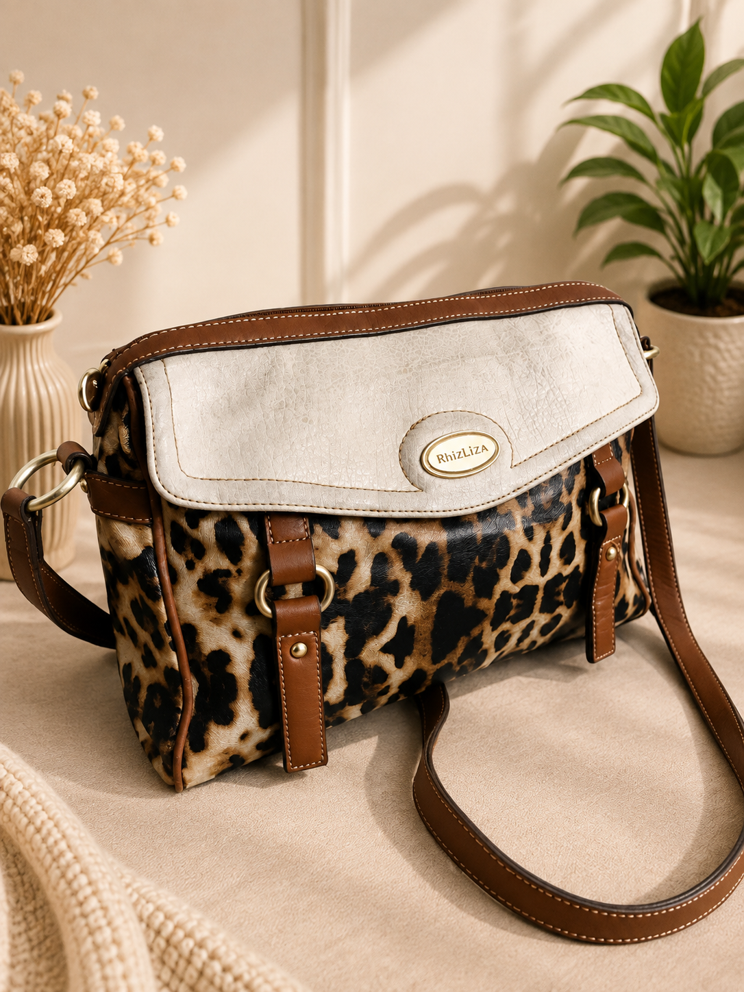Rhizliza Leopard Print Crossbody Bag – Premium Pre-Loved Collection
