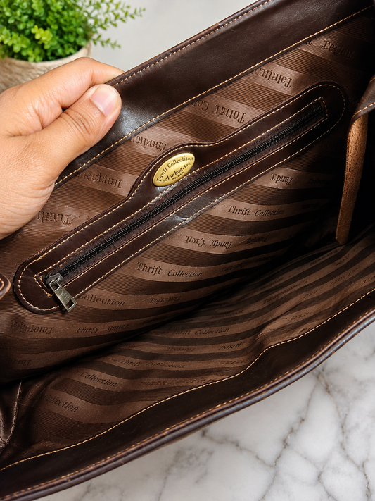 Tandy Brown Leather Tote Bag
