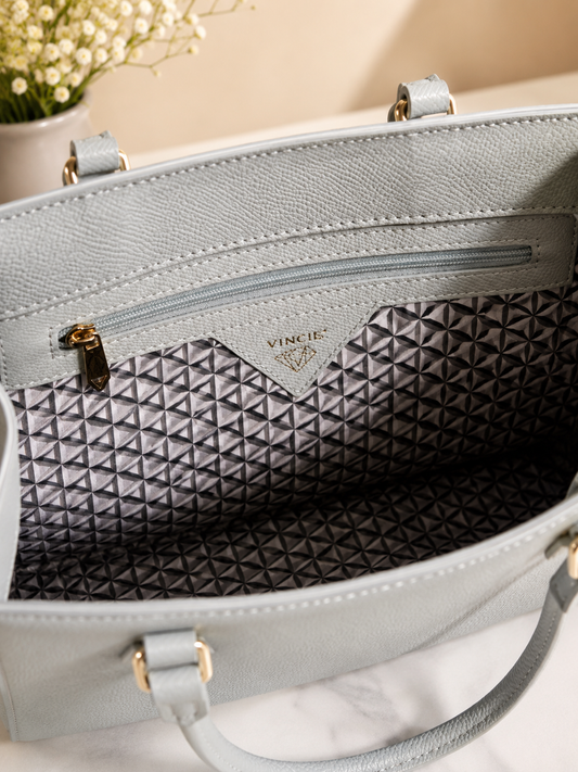 Vincis Structured Handbag with Detachable Strap