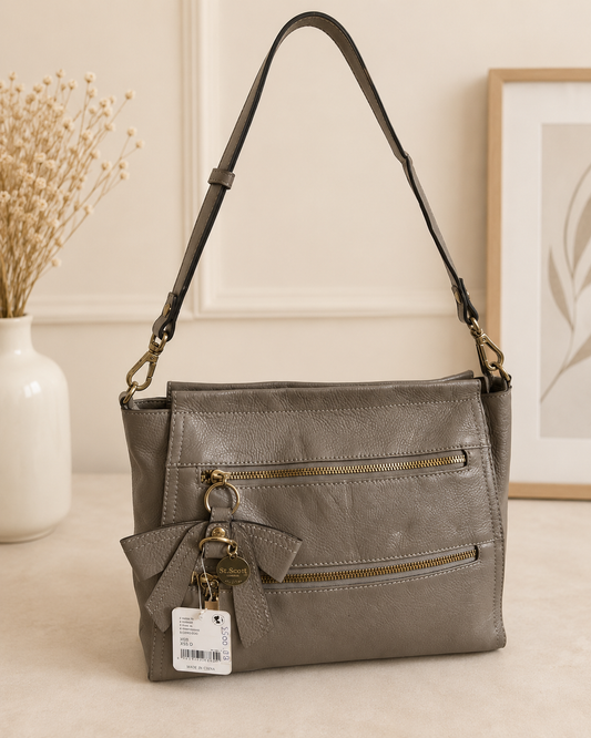 Elegance Paris Women's Shoulder Bag – Premium Grey