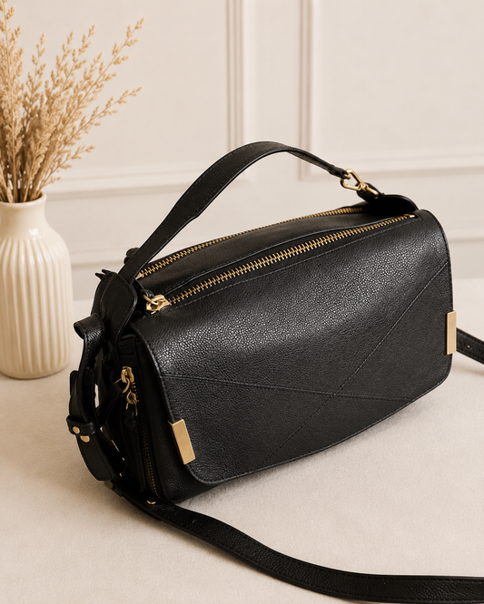Georges Rech Paris Black Structured Handbag