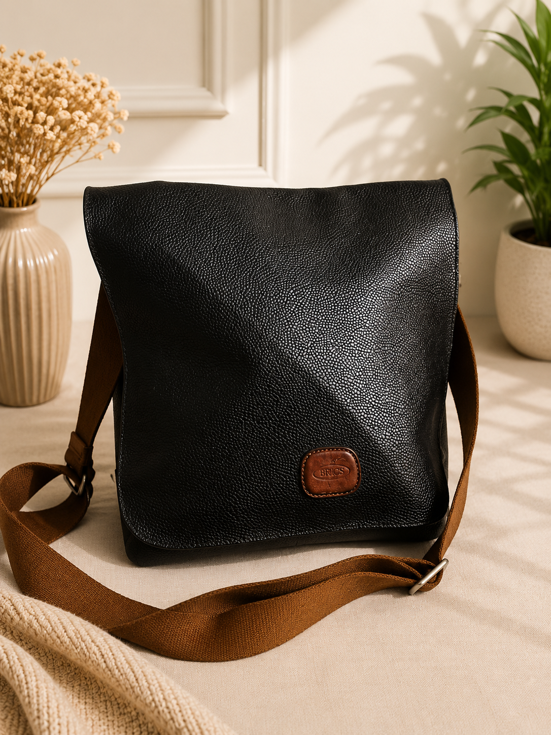 Bric’s Black Messenger Bag – Premium Pre-Loved Collection