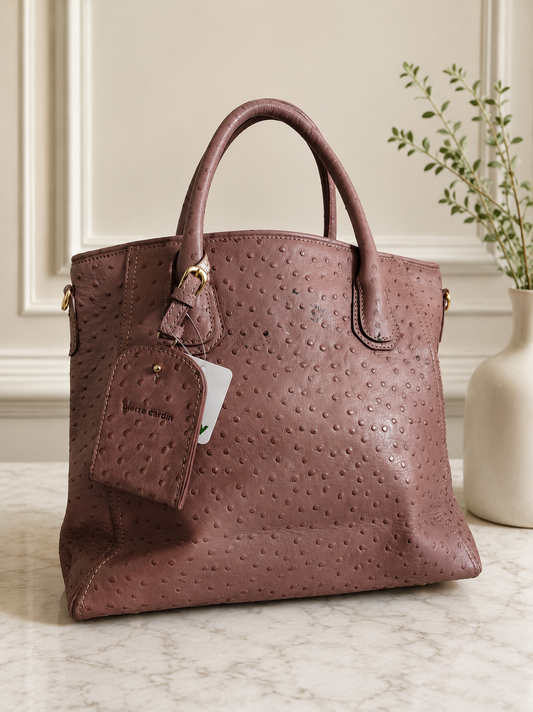 Pierre Cardin Dusty Rose Textured Tote Bag