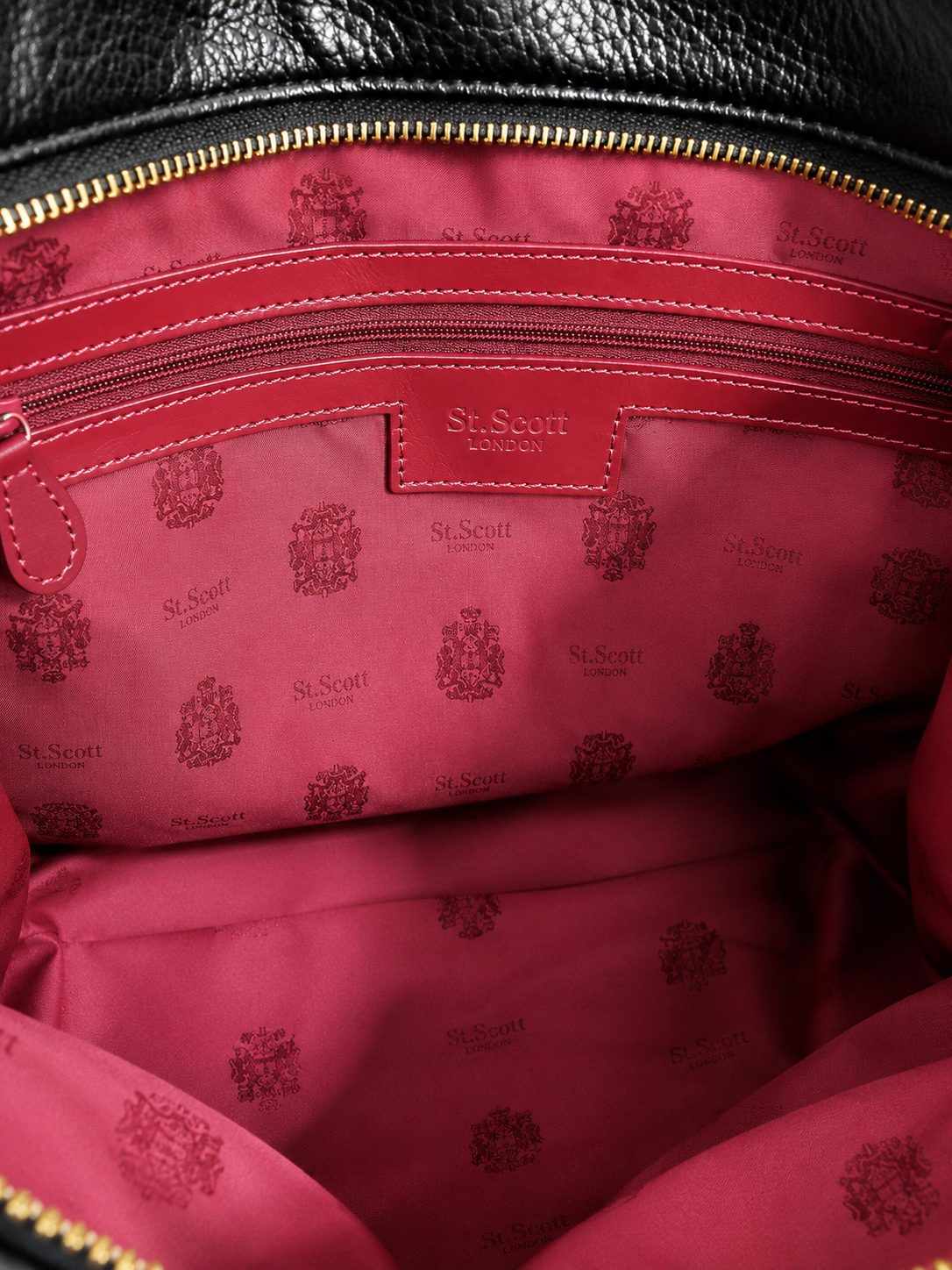 St. Scott London Black Textured Tote Bag