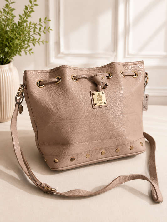 St. Scott London Beige Bucket Bag