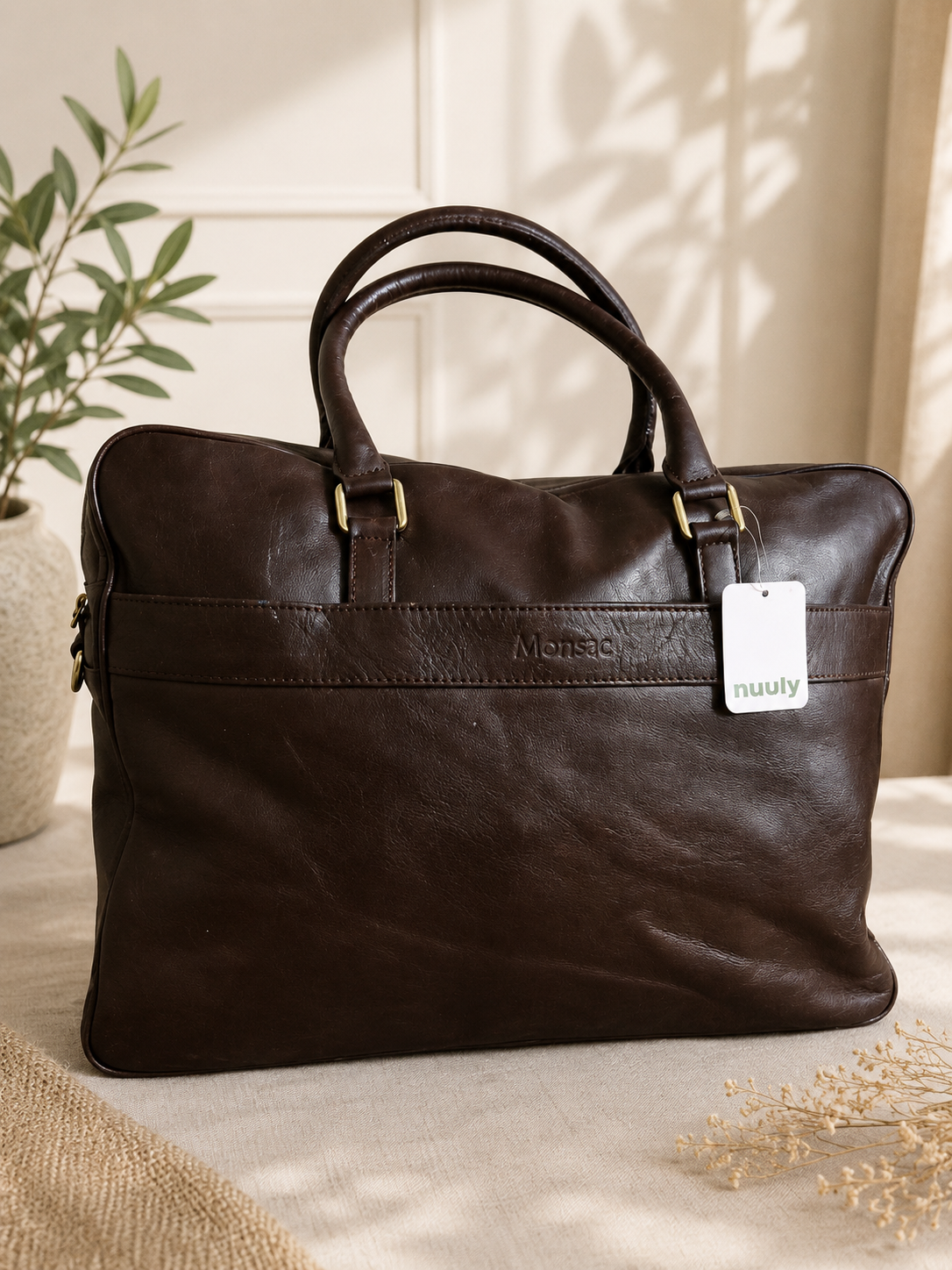 Monsac Leather Handbag –